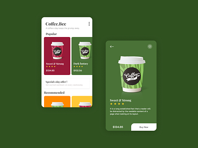 Coffee.Bee - App UI Design