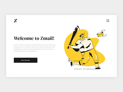 ZMAIL - Desktop UI Design clean design design design of the day figma illustration logo typography ui web website