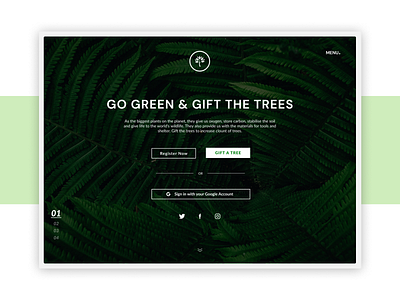 Desktop UI - Donate Trees clean design daily ui design figma go green graphic register ui uidesign uiux ux uxdesign website