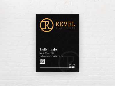 Revel Real Estate Yard Sign bison branding design logo real estate real estate sign sign