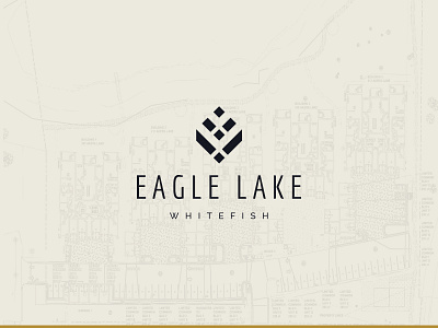 Eagle Lake Logo brand identity branding condo design logo montana real estate whitefish