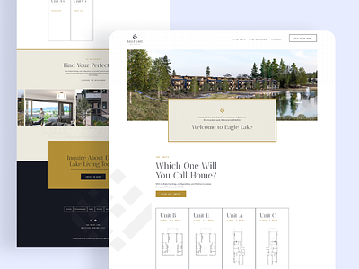 Eagle Lake Whitefish Homepage condo design real estate ui ux web website