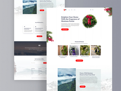 Montana Wreaths Website Redesign design redesign ui ux web website