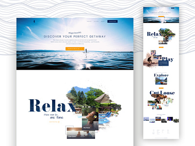 Marina Cay Resort Homepage design ui ux web website
