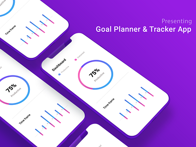 Goal Planner & Tracker apple clean ui goal ios iphone x light theme manage track ui ui design ui ux