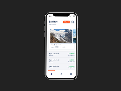 Money Management apple clean ui iphone x management money money app savings ui ui ux ui design