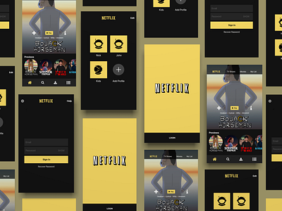 Netflix 2019 apple dark ui design iphone 8 mobile movies netflix series ui ui design ui ux