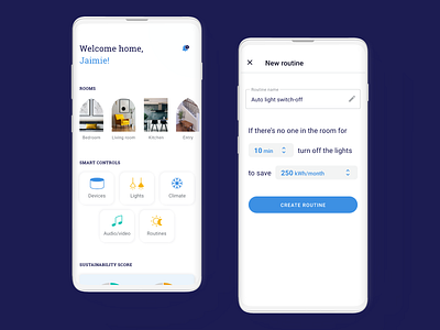Smart sustainable home: Setting up routines