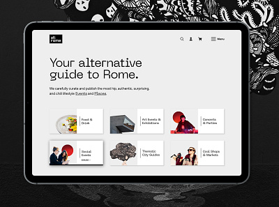 altrome (travel & lifestyle guide to alternative Rome) interactiondesign photography product design user research ux ui