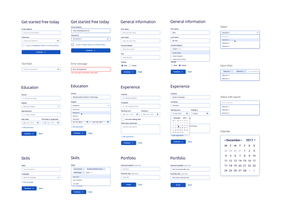 UI elements design minimal process registration form ui
