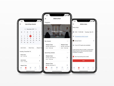Aikido School – Mobile App Concept