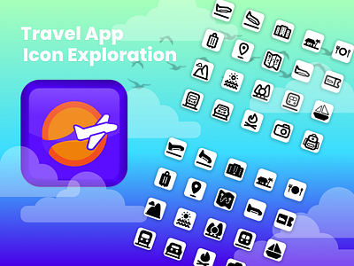 Travel Icon Exploration app application icon travel ui web