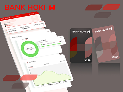 Bank Dashboard bank card dashboard red ui website