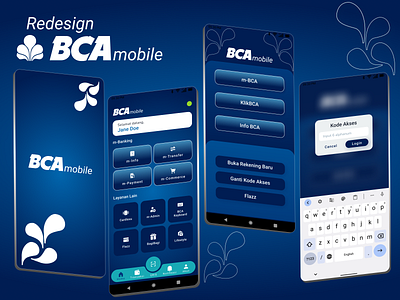 Case Study: Redesign BCA Mobile app application bank bca blue corporate mobile