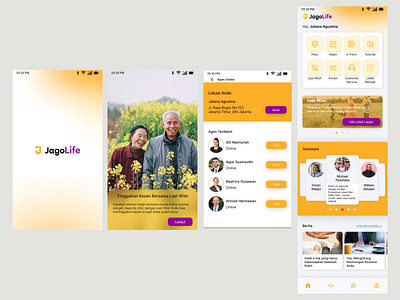 Case Study: Bank Jago Insurance Mobile App app application bank jago fresh insurance mobile orange study case ui yellow