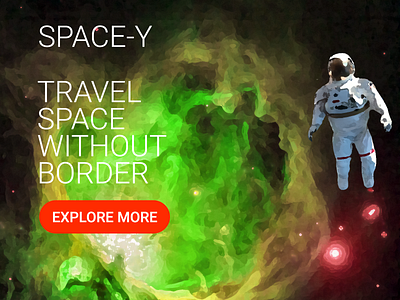 Outerspace Landing Page astronaut galaxy landing page outerspace space ui uiux web