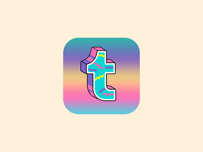 Tumblr App Icon app icon colorful logo playoff playoffs tumblr
