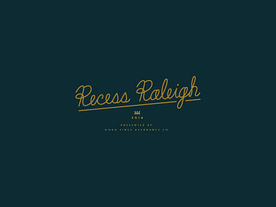 Recess Raleigh Logo branding design graphic design