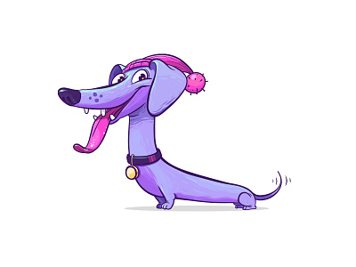 001 Dh cartoon character dachshund dog