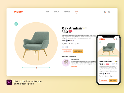 Mobly - Product Detail Page chairs clean ui commerce interface minimalist product product design product page ui ui design ux