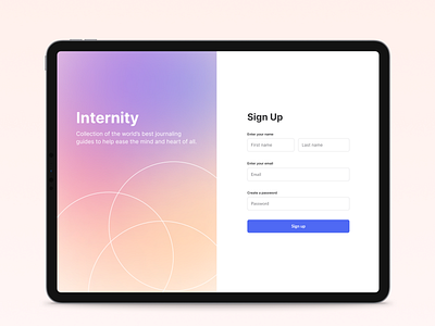 Application Signup Page dailyui design gradient illustration soft ui