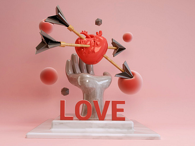 Hard Love 3d 3d art 3d artist design digitalart illustration modeling render