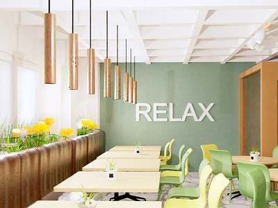 Relax coffee shop 3d 3d art 3d artist blender design digitalart illustration interior design modeling render