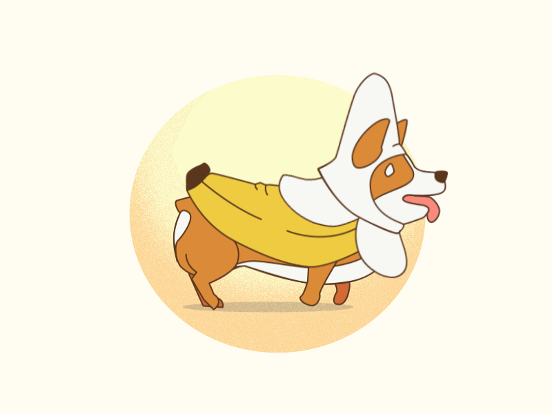 Banana puppy halloween - animation