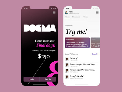 Dogma Catalogue digital branding digital design newspaper ui ux visual design