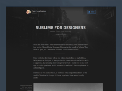 Ghost theme - Dark