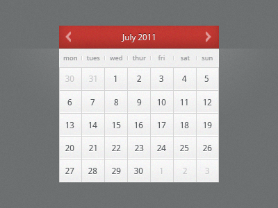 Calendar calendar date picker month