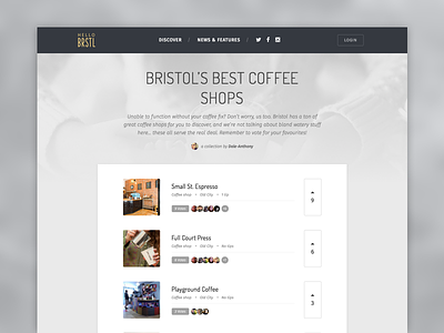 helloBRSTL collection page bristol coffee collection discover local
