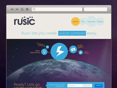 Rusic - landing page home landing page rusic space