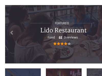 Featured content box bristol clean featured minimal restaurant slider ui web