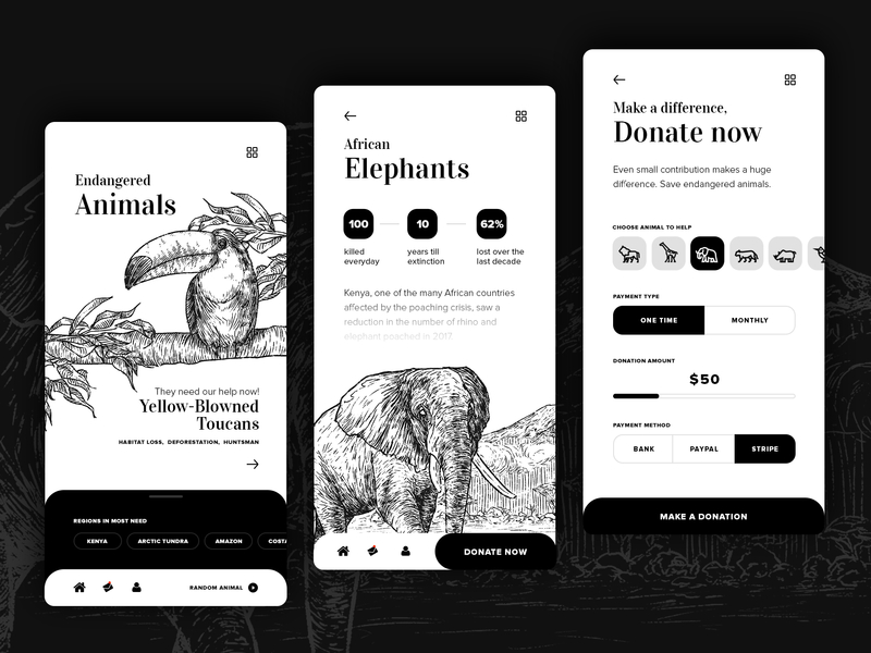 Endangered Species App Concept By Marta Wieckowska On Dribbble