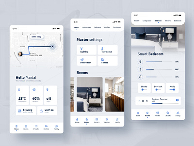 Smart Home app app application design interior mobile mobile ui smart smart home smart home app smarthome ui ui design uiux ux