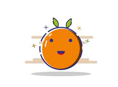 Orange cute design fruit graphic illustration illustrator mbe mbe style vector