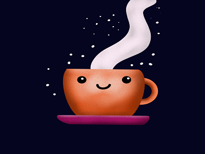 Coffee Cup v.2 caffeine character design coffee coffee cup cup cute emoji illustration ipad milky way procreate relax smile stars