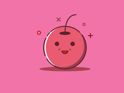 Cherry character design cherry cute cute illustration design flat design fruit icon identity illustration illustrator