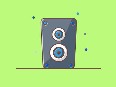 Speaker design flatdesign icon illustration illustrator logo music sound speaker vector