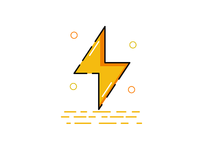 Zigzag energy icon illustration lightning logo mbe mbe style vector zigzag