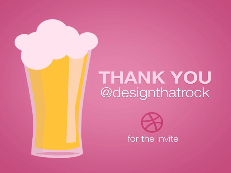 Thanks for the Invite! arthandeffect beer bubbles cheers designthatrock draft invite