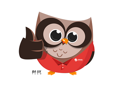 Eva Wing - Trend Micro - Thumbs Up illustration mascot owl thumbs up trend micro ux