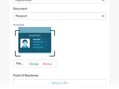 Passport - Form document form front id illustration kyc passport