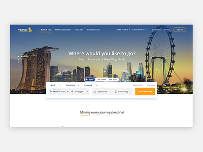 Singapore Airline Concept Design - Flight Search airline concept flight search redesign singapore airline website
