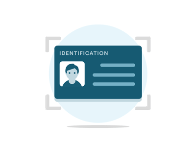 KYC Verification gif icon id identification know your customer kyc laser scan security