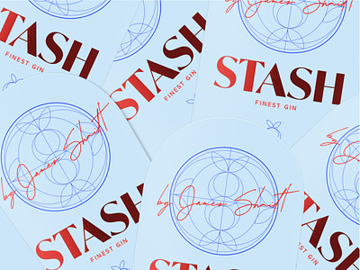 Stash Finest Gin Label Design brand identity branding gin label packaging product design