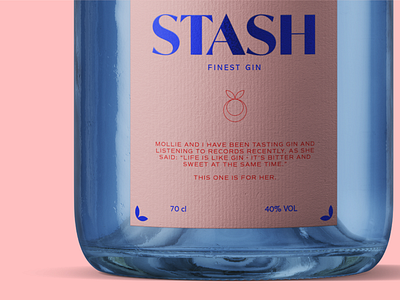 Stash Finest Gin Label brand identity branding gin label design packaging stash