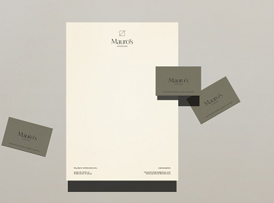 Mauro’s Interiors Stationery brand identity branding design graphic design interiordesigner logo stationery