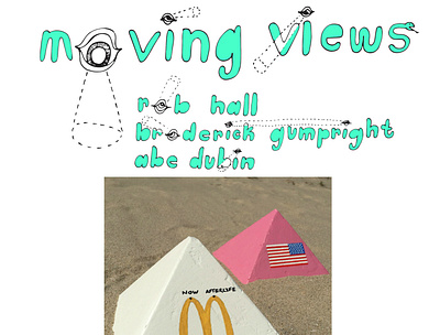 Moving Views Flyer fine art flyer gallery illustration